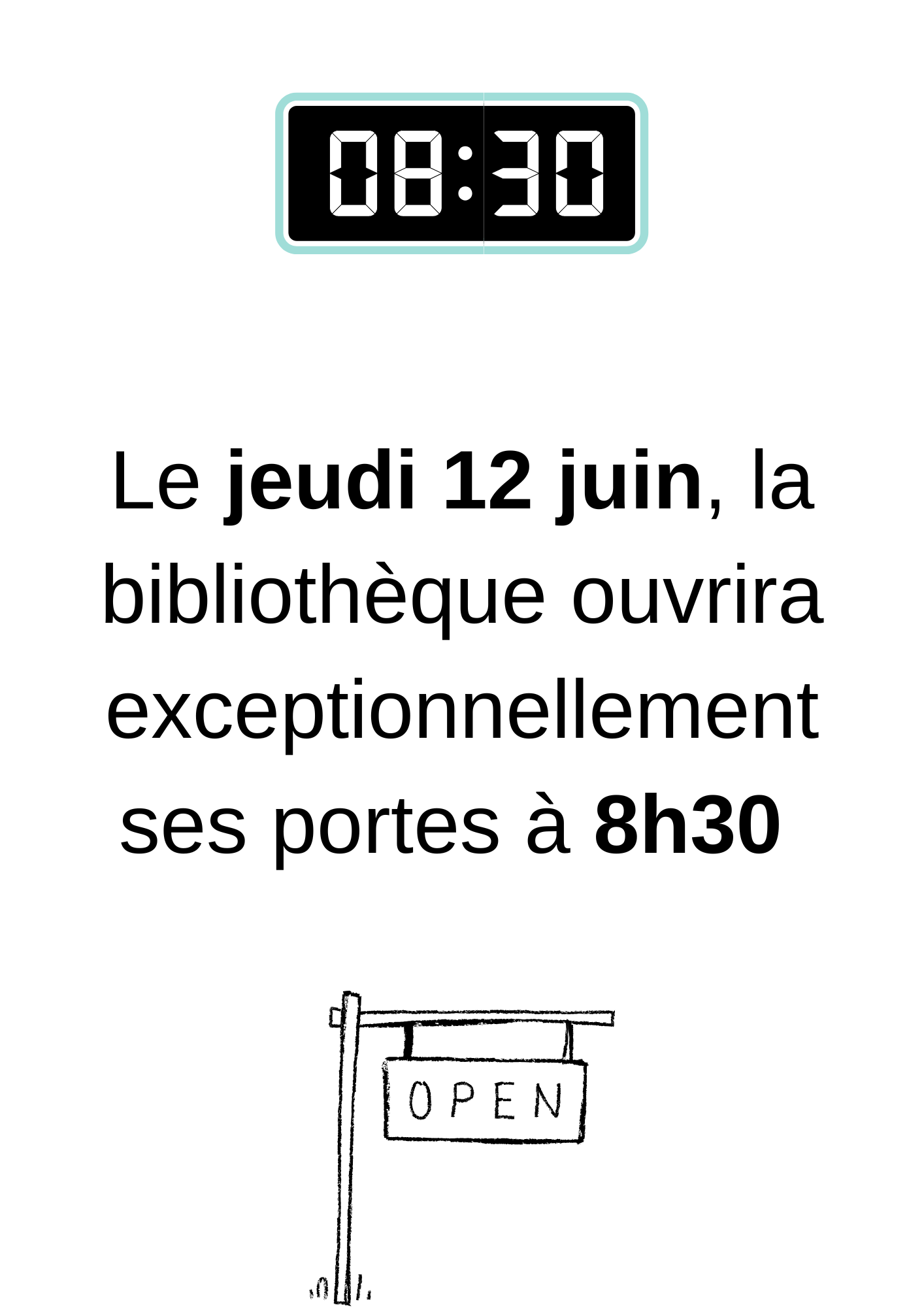 Horaire spécial 12 juin