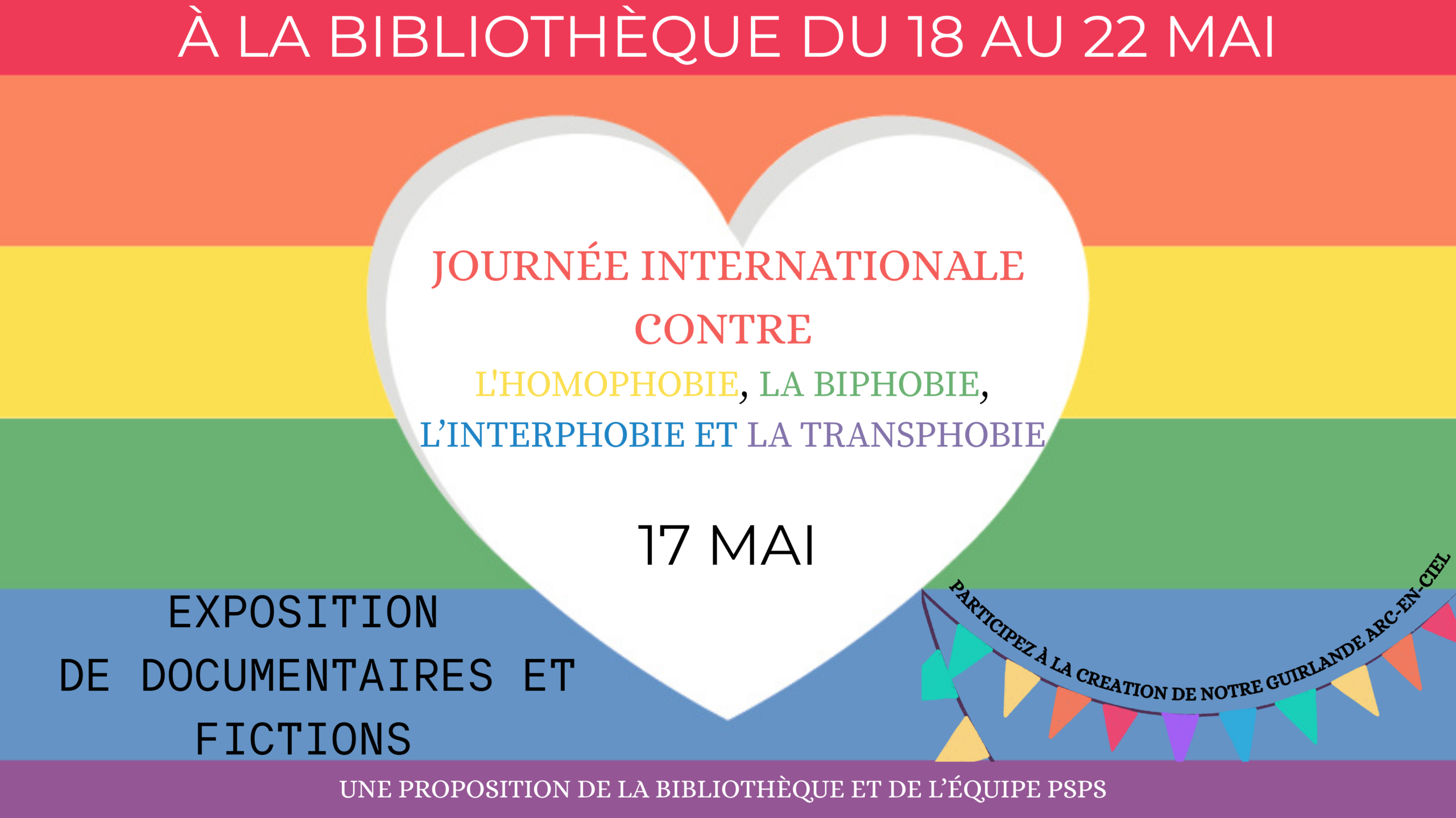 EVENEMENT : Semaine contre l&rsquo;homophobie, la transphobie, l&rsquo;interphobie et la biphobie